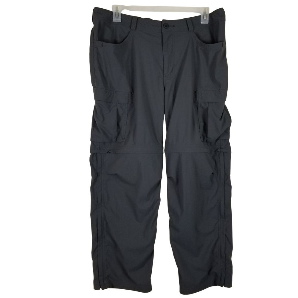 REI Co-op Mens 42x30 Convertible‎ Hiking Cargo Pants Gray Zip Off Shorts Stretch